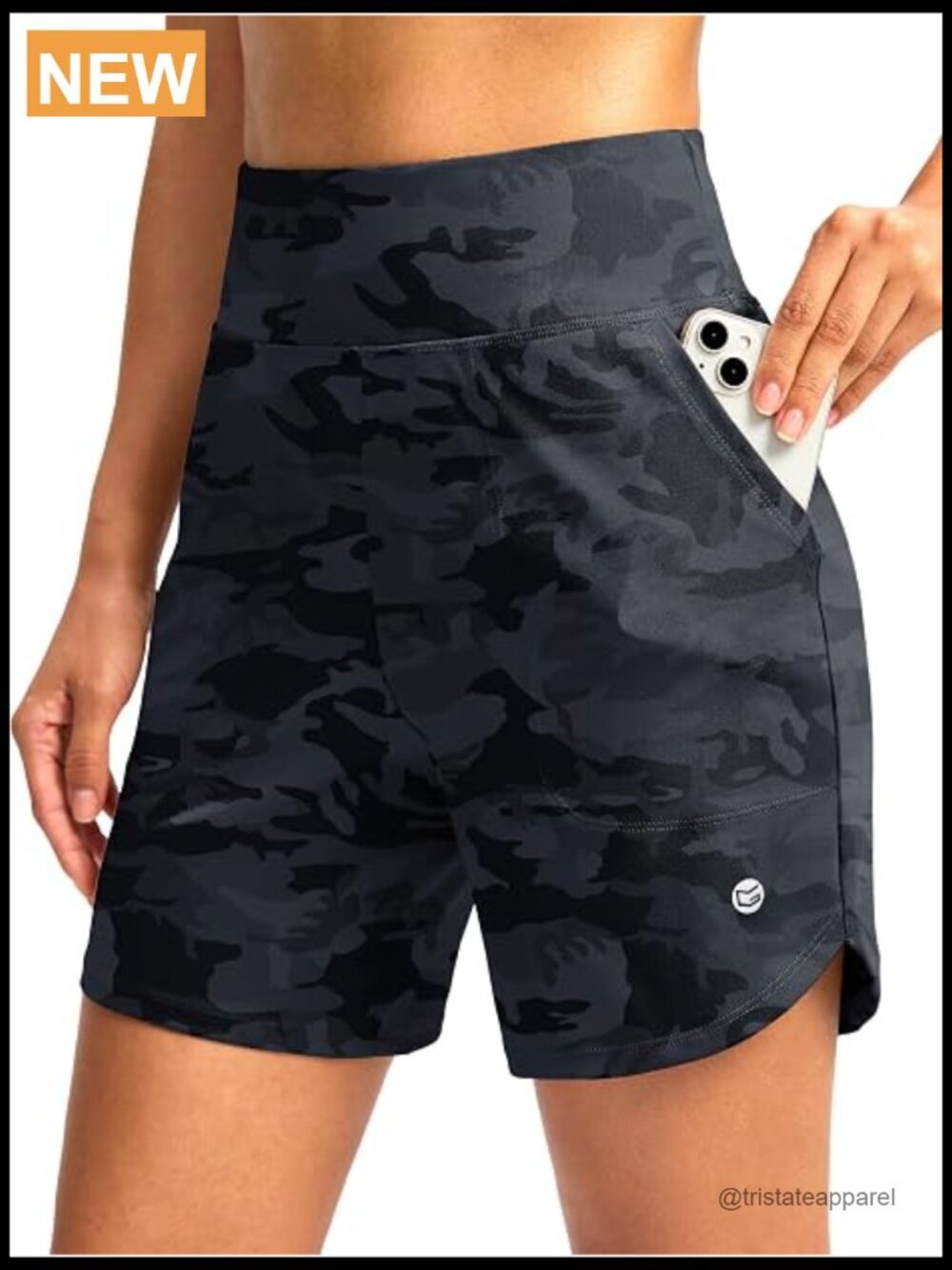 High Waisted 6" Shorts Stretchy Quick Dry Athletic Bermuda